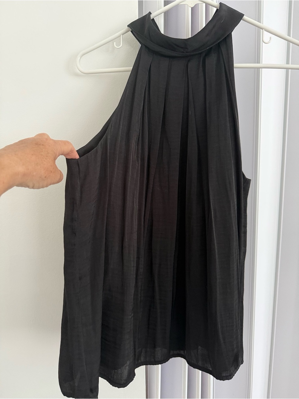 Banana Republic  Silk Black Sleeveless Halter Top